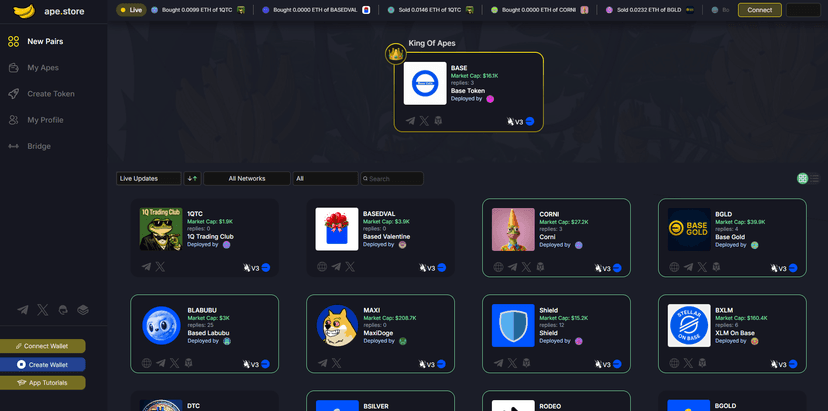Ape Store - Token Launchpad (Base)